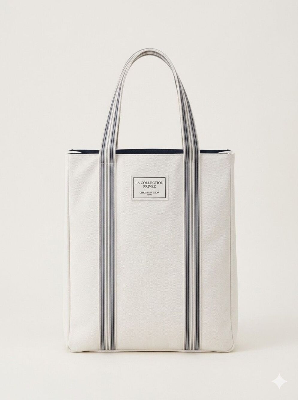Christian Dior La Collection Privée Promotional Tote Bag White Cotton Canvas NEW